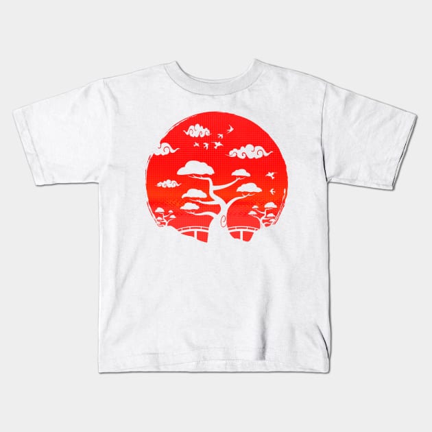 Japan Flag | Japan Art | Red Sun Kids T-Shirt by BabyYodaSticker
